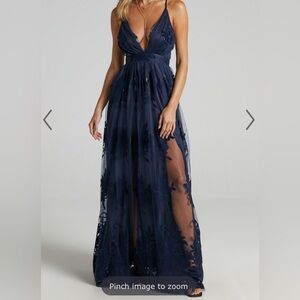 -SOLD-Navy Maxi Dress